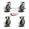 Service Caster 8 Inch Heavy Duty Semi Steel Cast Iron Caster Swivel Lock/Brake 2 Rigid, 2PK SCC-KP92S830-SSR-SLB-BSL-2-R-2 - alternate 5